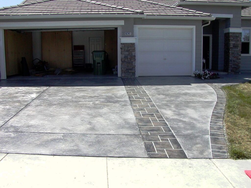 gray stone driveway